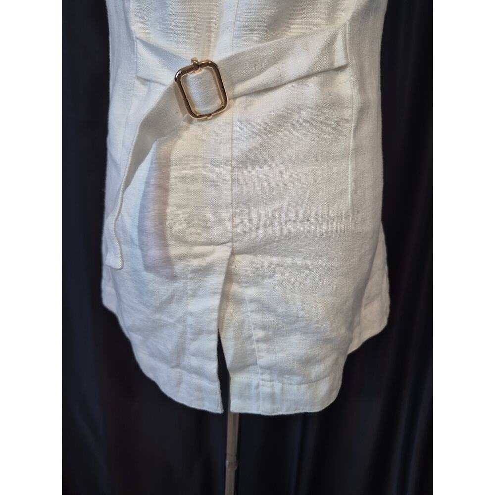 Posse Linen Ivory Emma Vest Button Down XXS Women's - Picture 11 of 12
